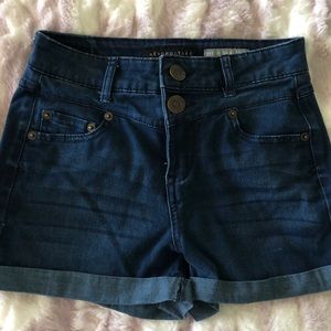 High waisted jean shorts!
